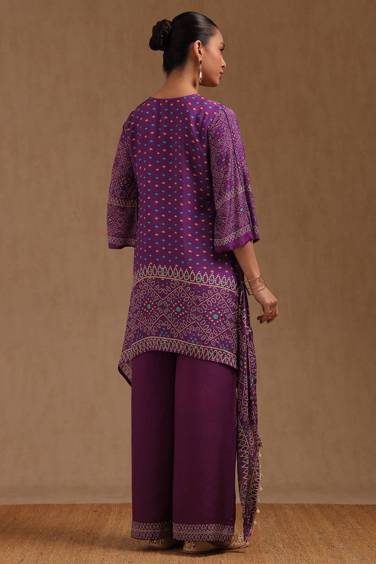 Meher Purple Muslin Mirror Set