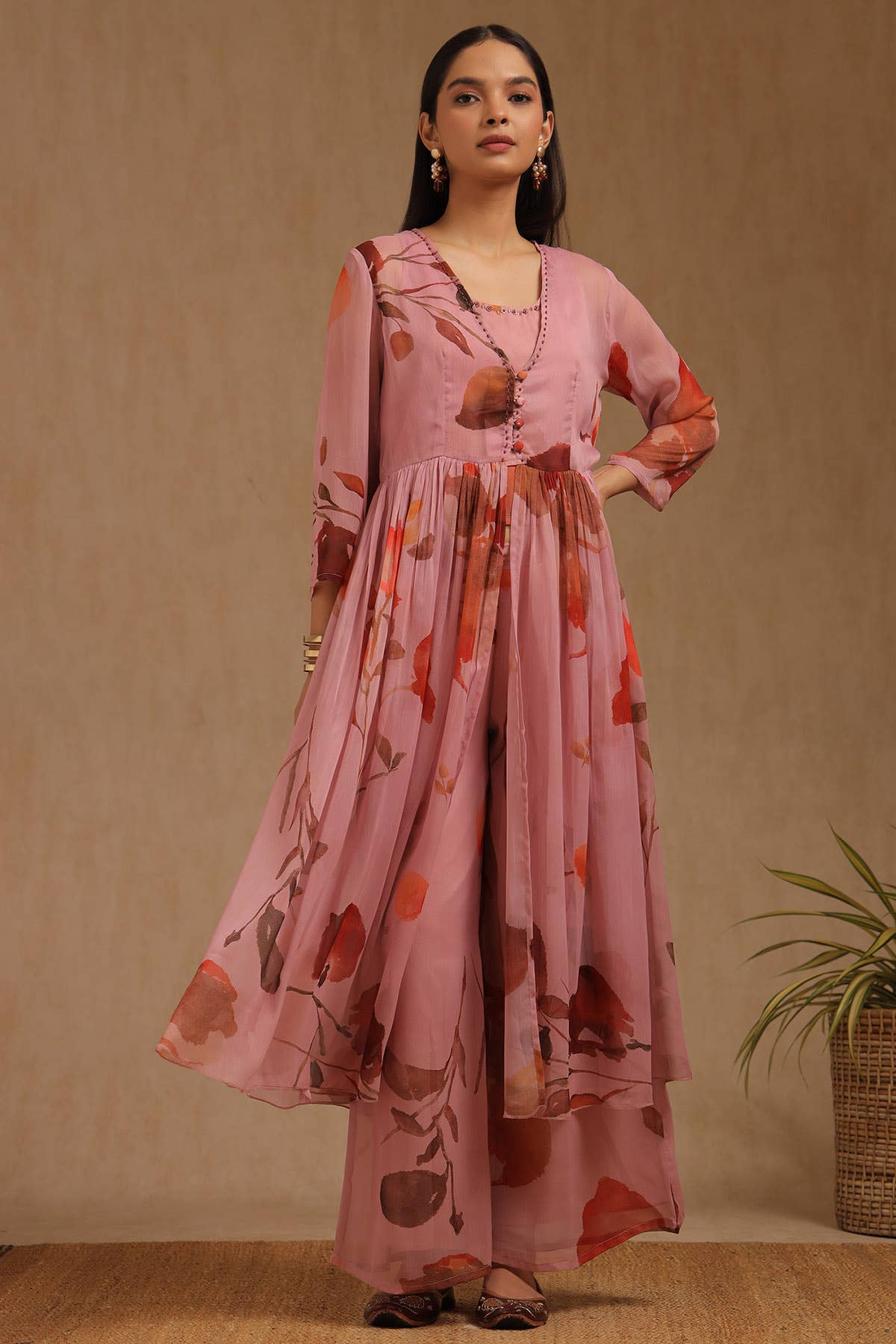 Pink Aura Floral Ensemble