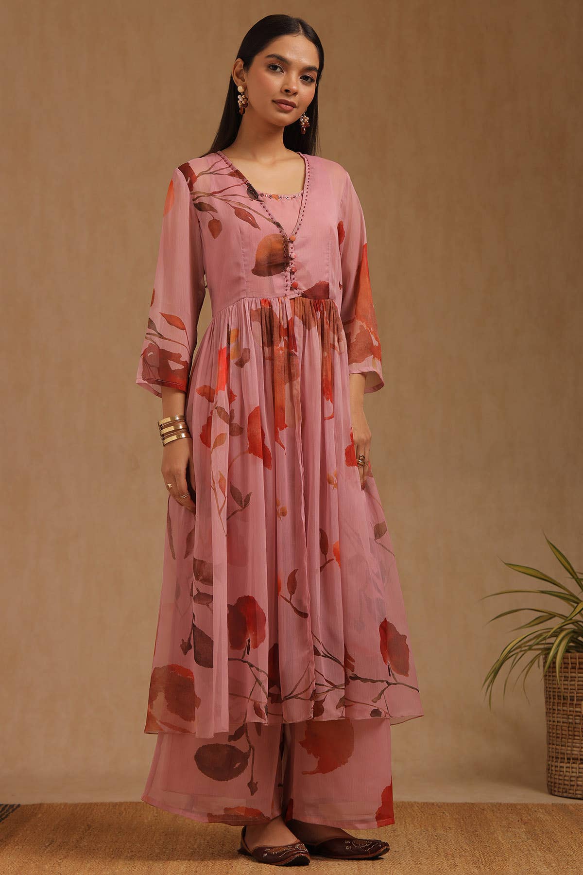 Pink Aura Floral Ensemble