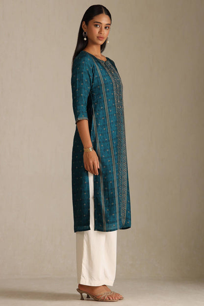 Blue Aura Embellished Kurta