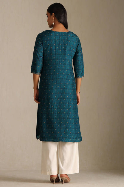 Blue Aura Embellished Kurta