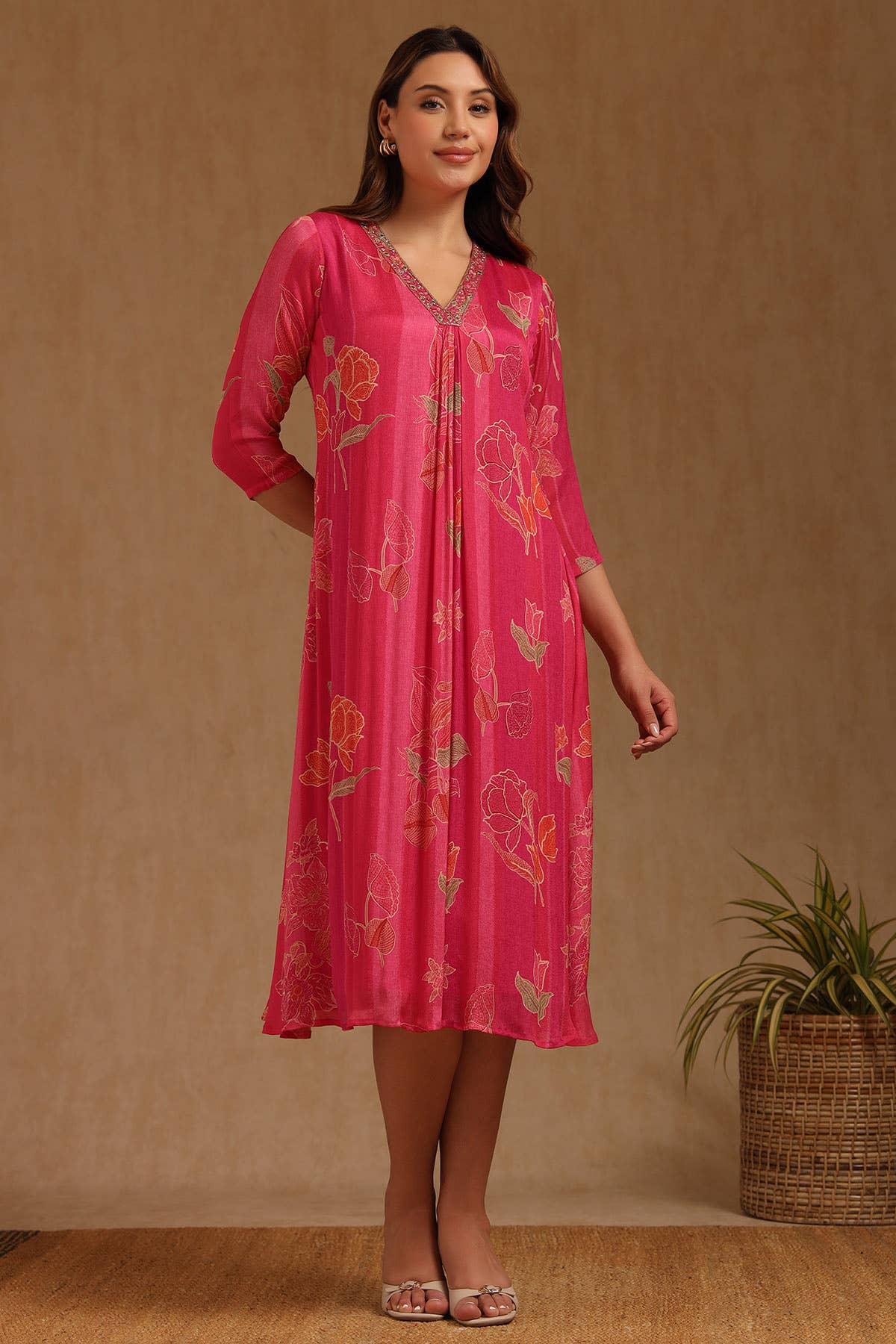 Berry Bloom Embellished Dress