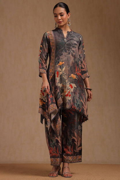 Mist Flora Crepe Ensemble