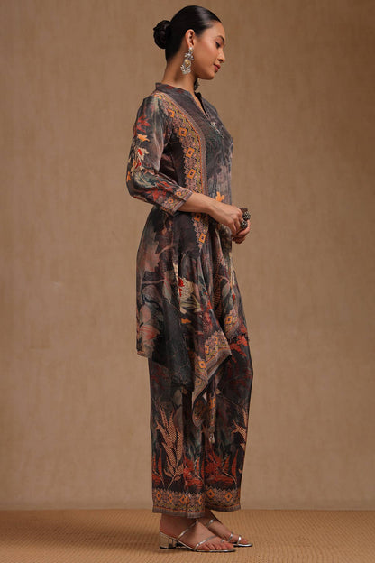 Mist Flora Crepe Ensemble