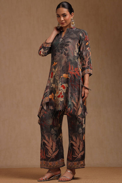 Mist Flora Crepe Ensemble