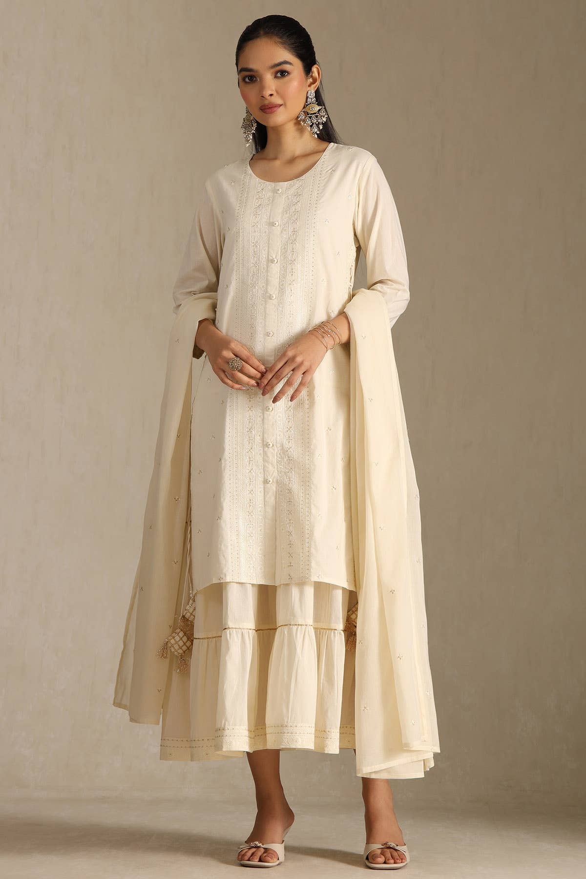 Ivory Grace Embroidered Dress