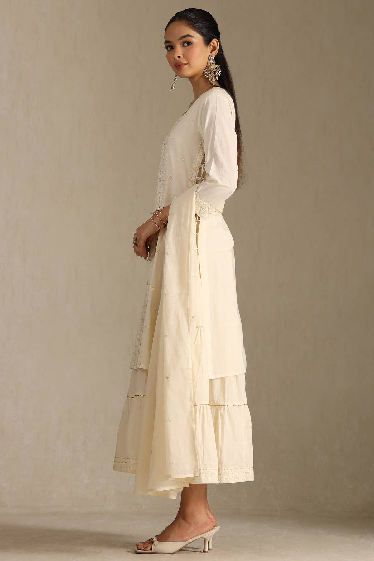 Ivory Grace Embroidered Dress
