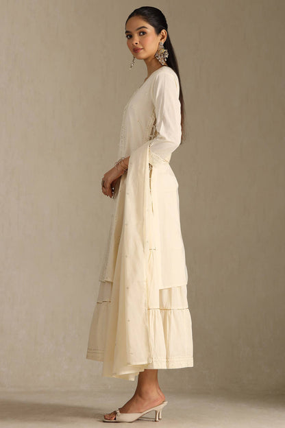 Ivory Grace Embroidered Dress