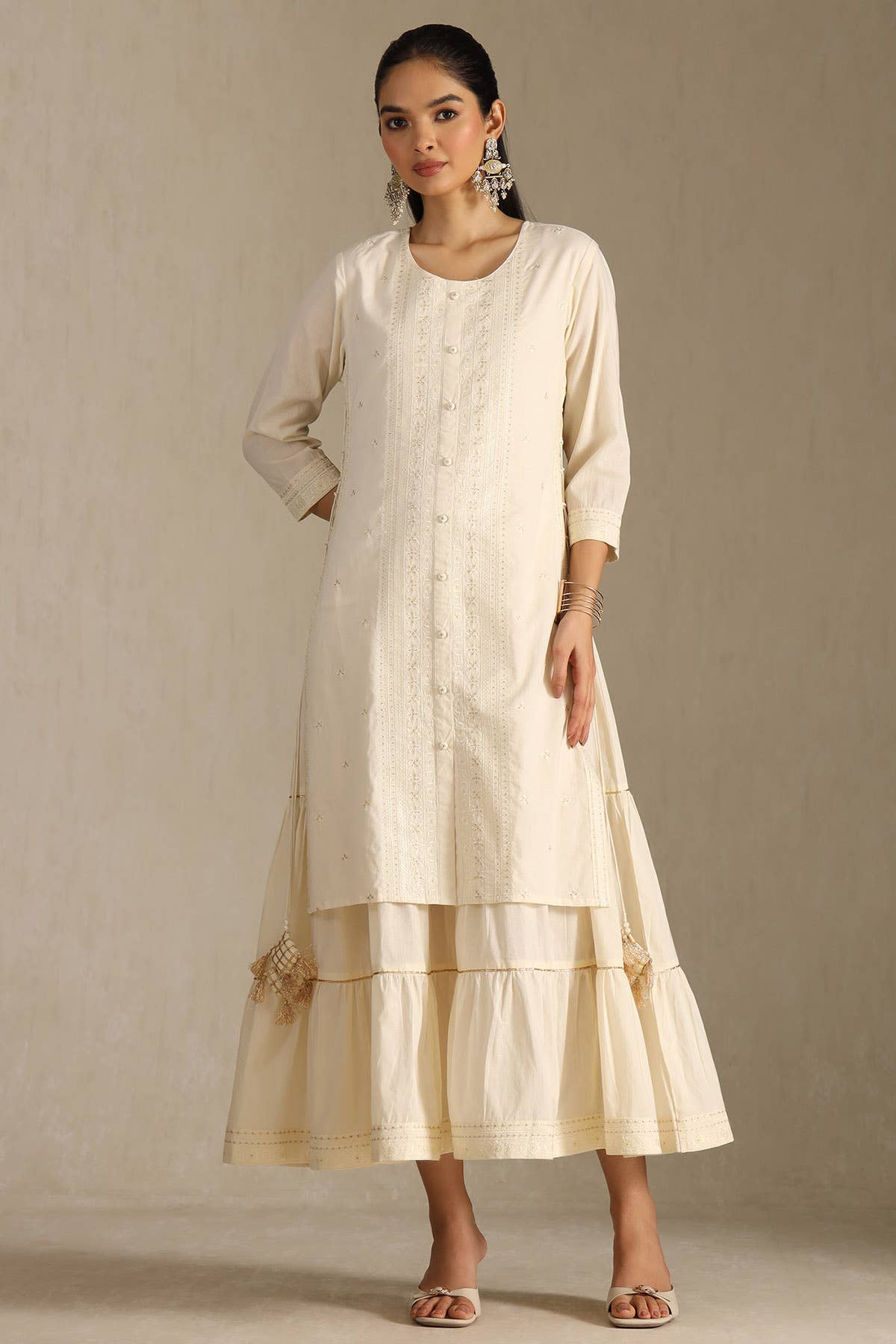 Ivory Grace Embroidered Dress
