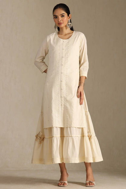 Ivory Grace Embroidered Dress