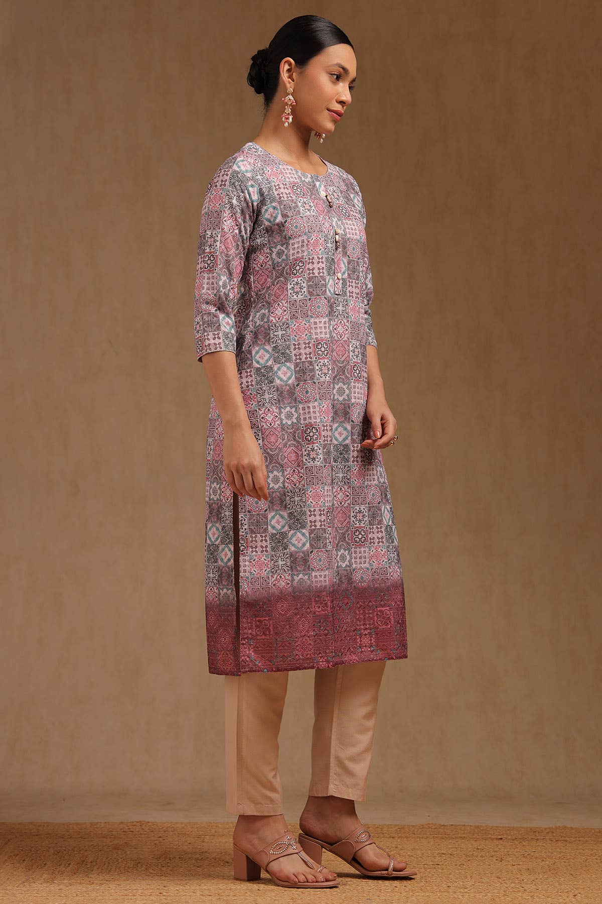 Blush Charm Embroidered Kurta