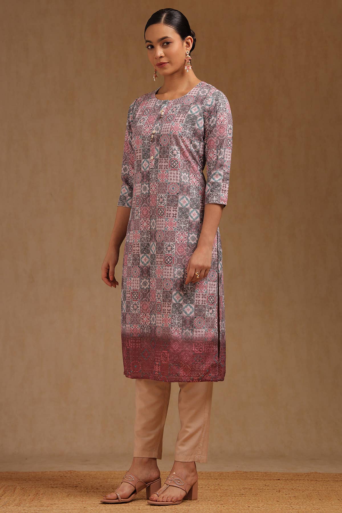 Blush Charm Embroidered Kurta