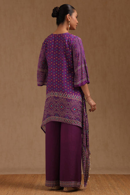 Meher Purple Muslin Mirror Set