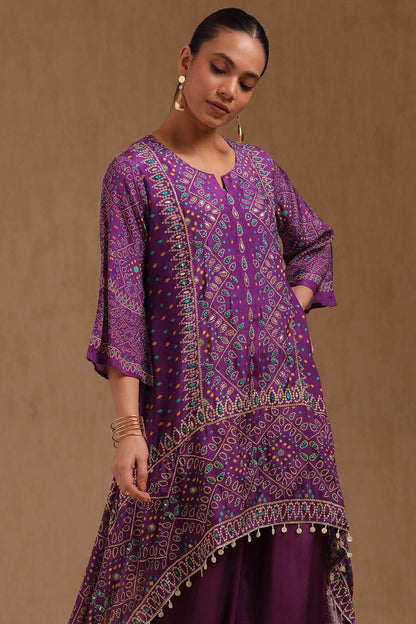 Meher Purple Muslin Mirror Set