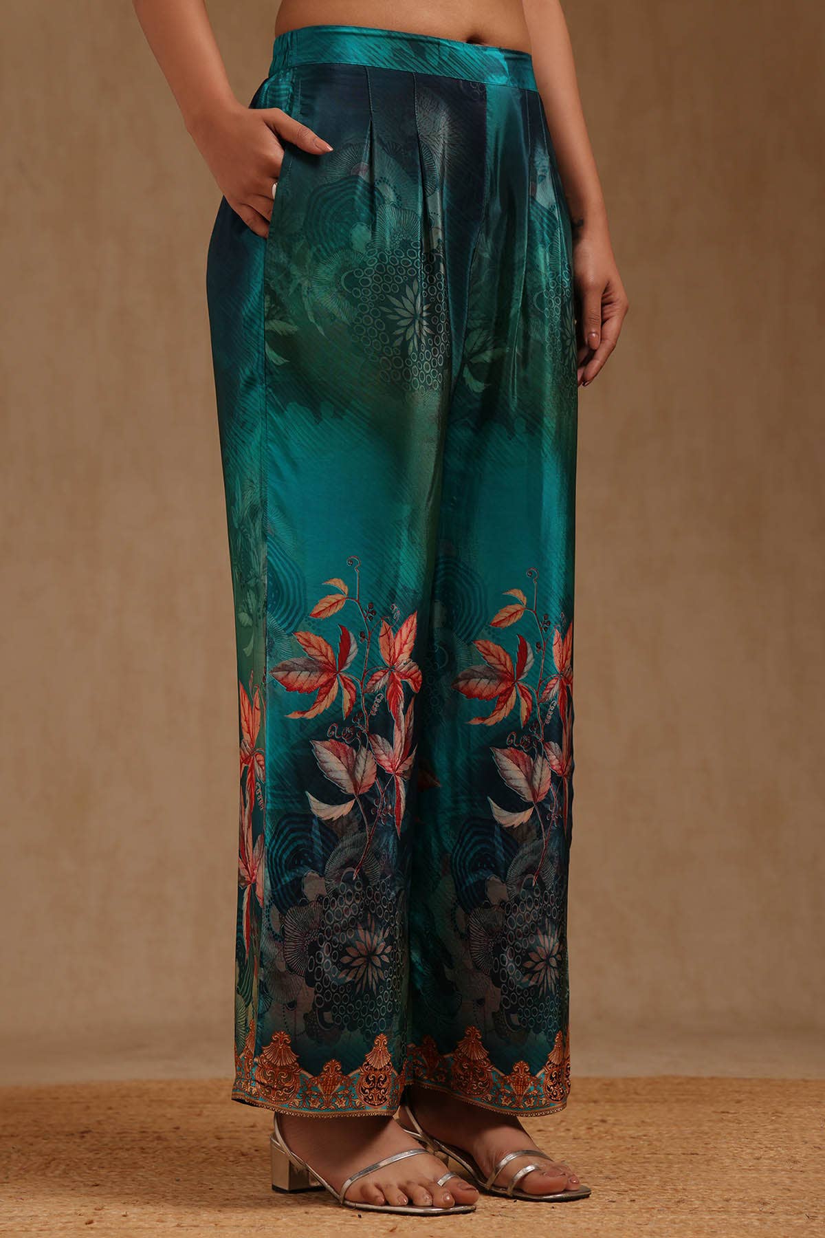 Green Aura Floral Ensemble