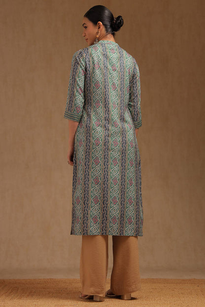 Verdant Bandhani Kurta