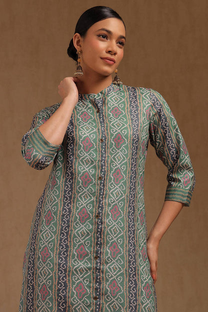 Verdant Bandhani Kurta